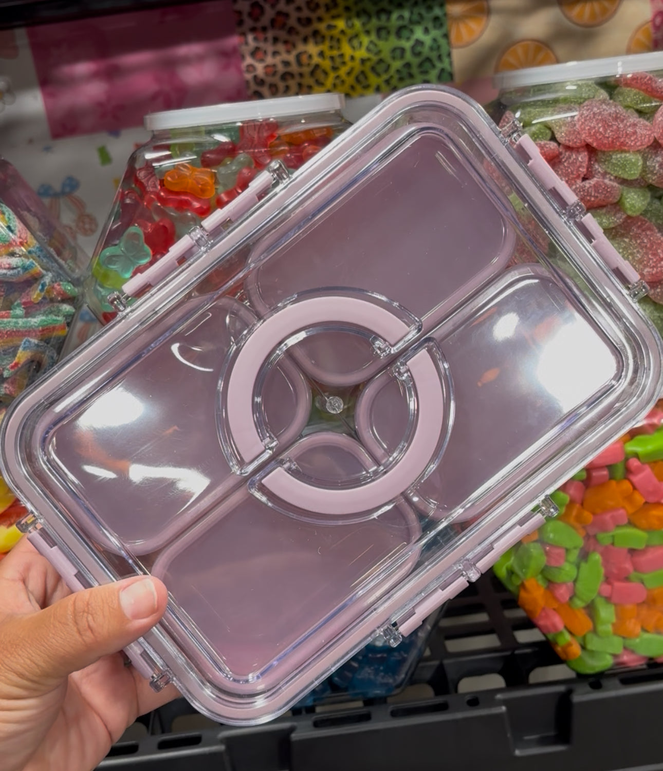 Purple snackle box (4 compartments)