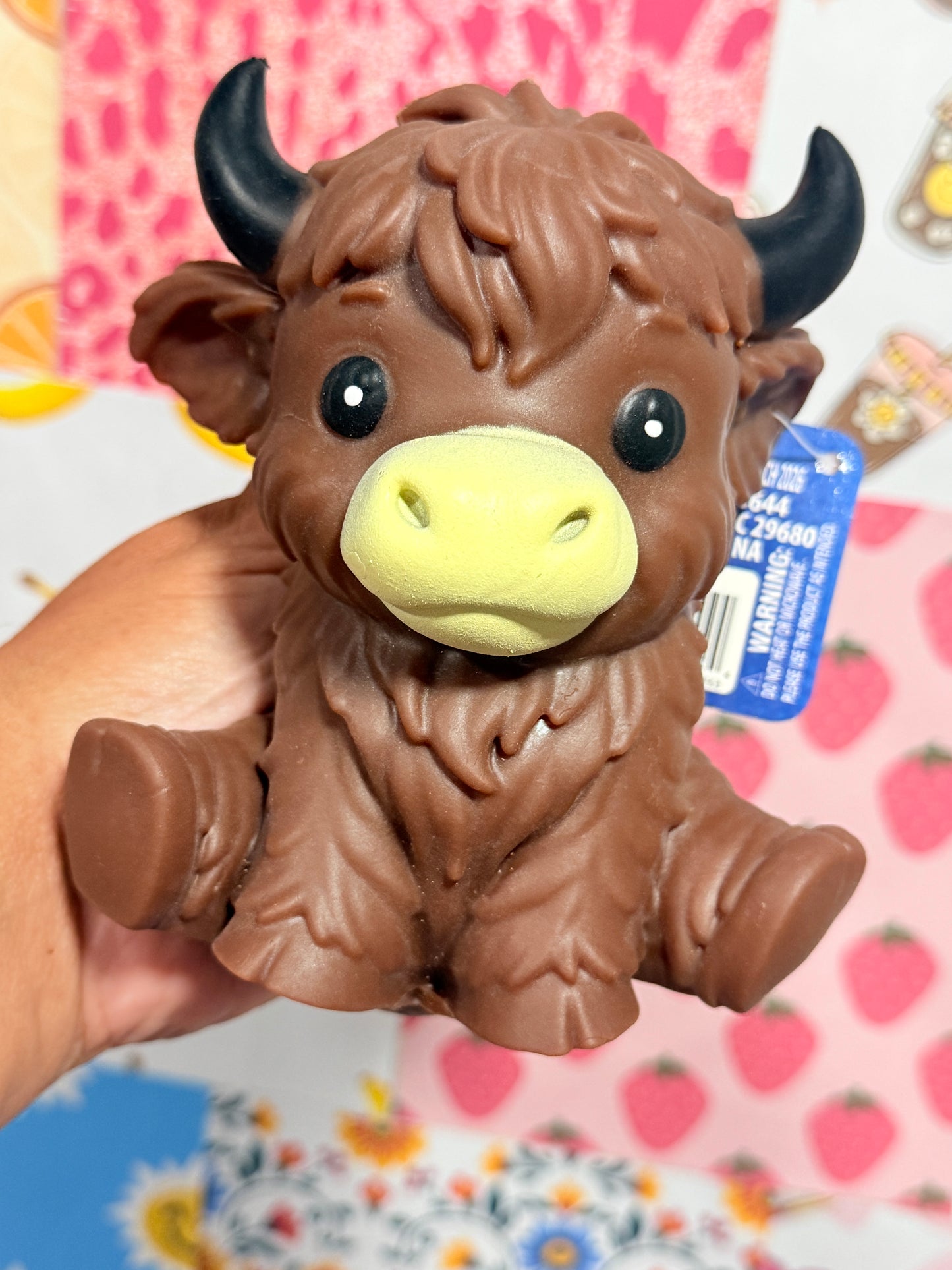 Highland cow squishy dark color
