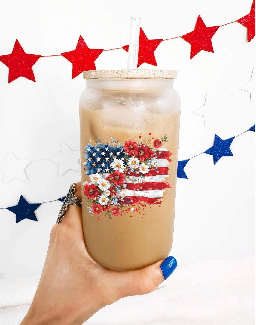 Floral American Flag