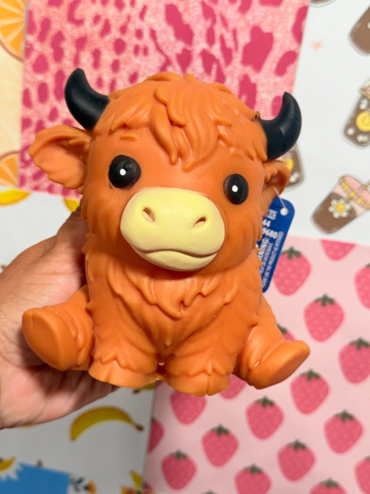 Highland cow squishy light color