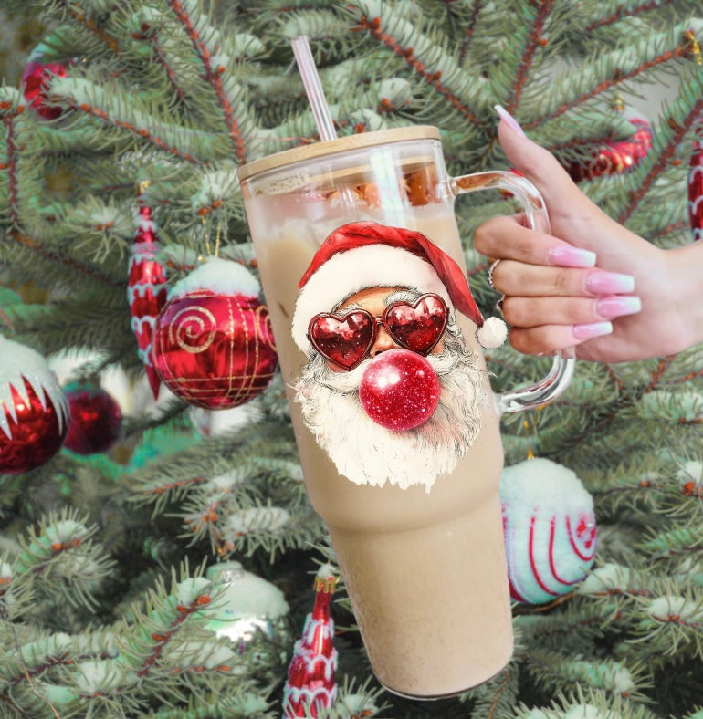 Red bubblegum Santa