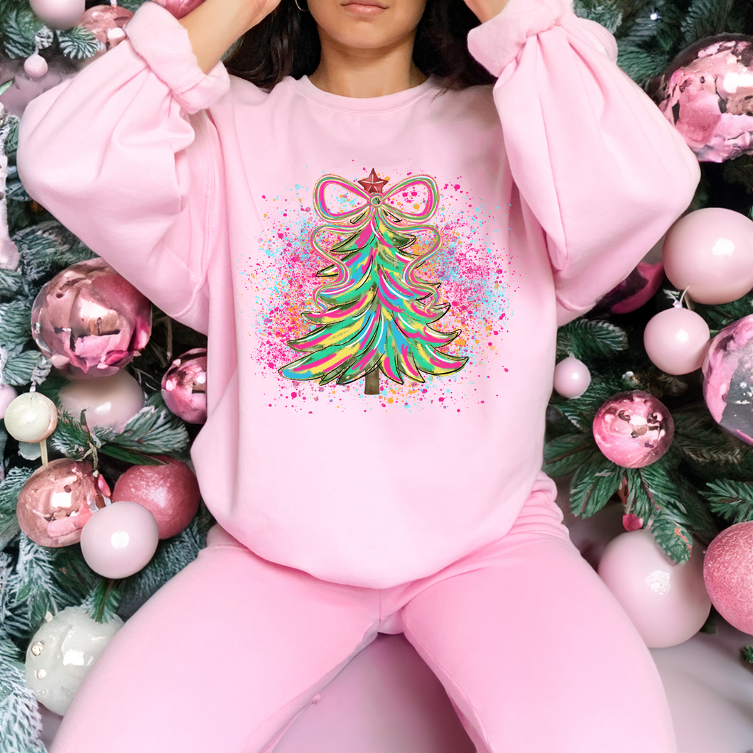 Girly Christmas Tree (DTF TRANSFER)