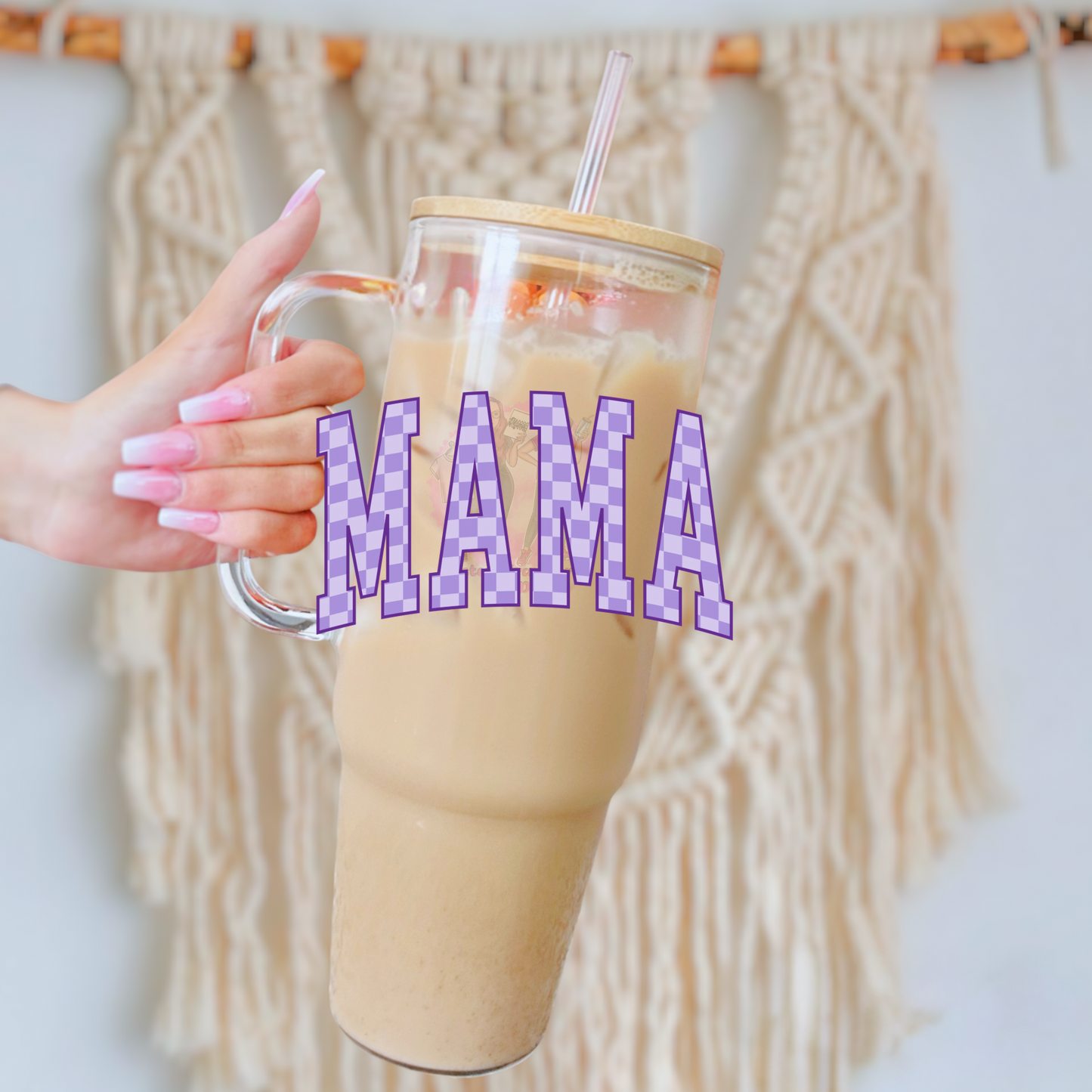 MAMA purple checkered