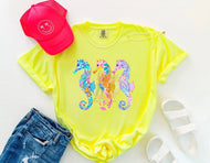 Colorful Seahorses (DTF TRANSFER)