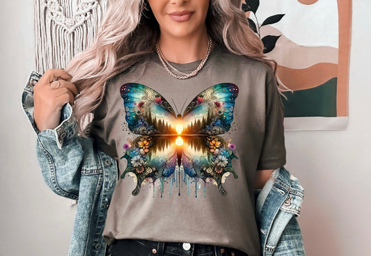 Butterfly sunset