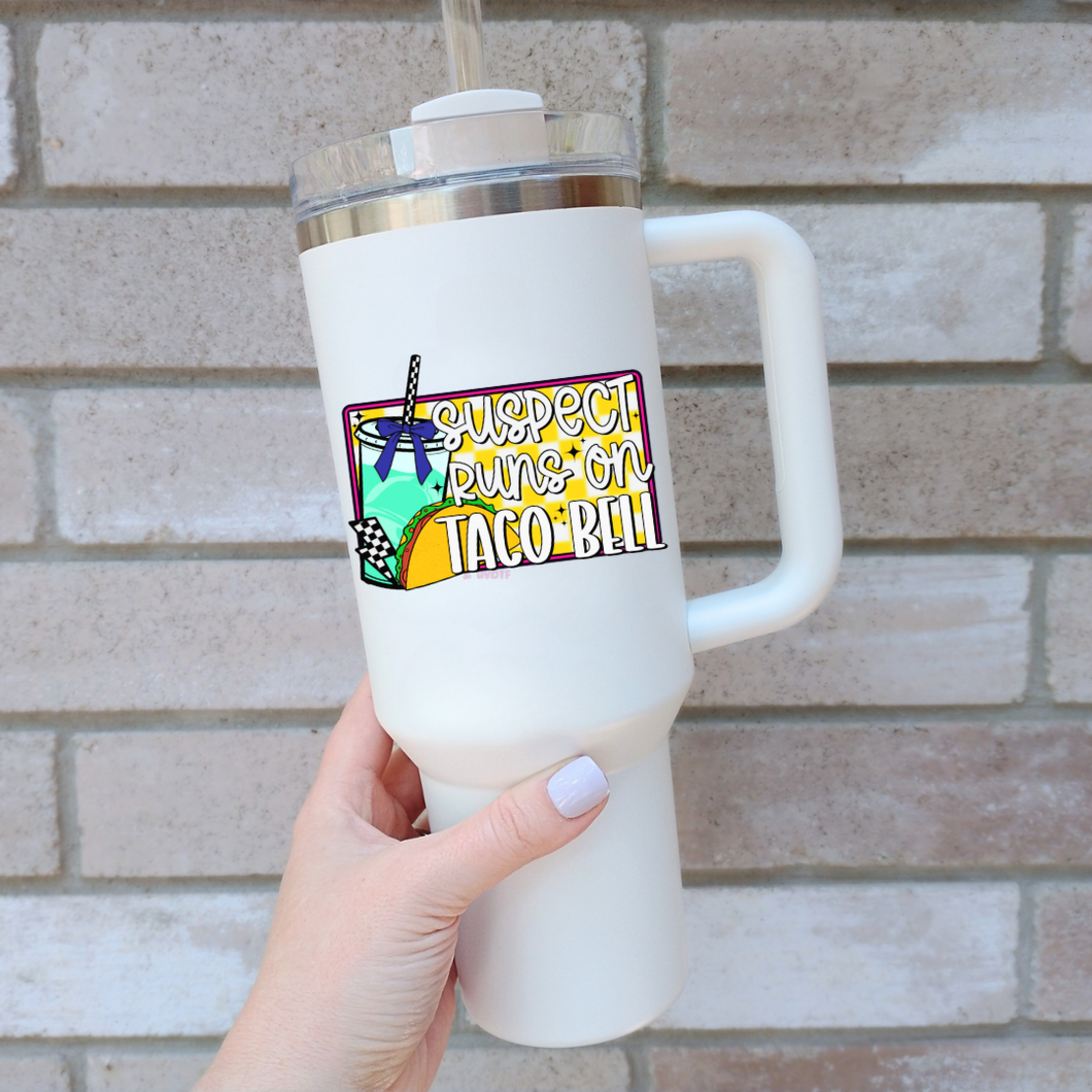 Suspect runs on tacos Yellow