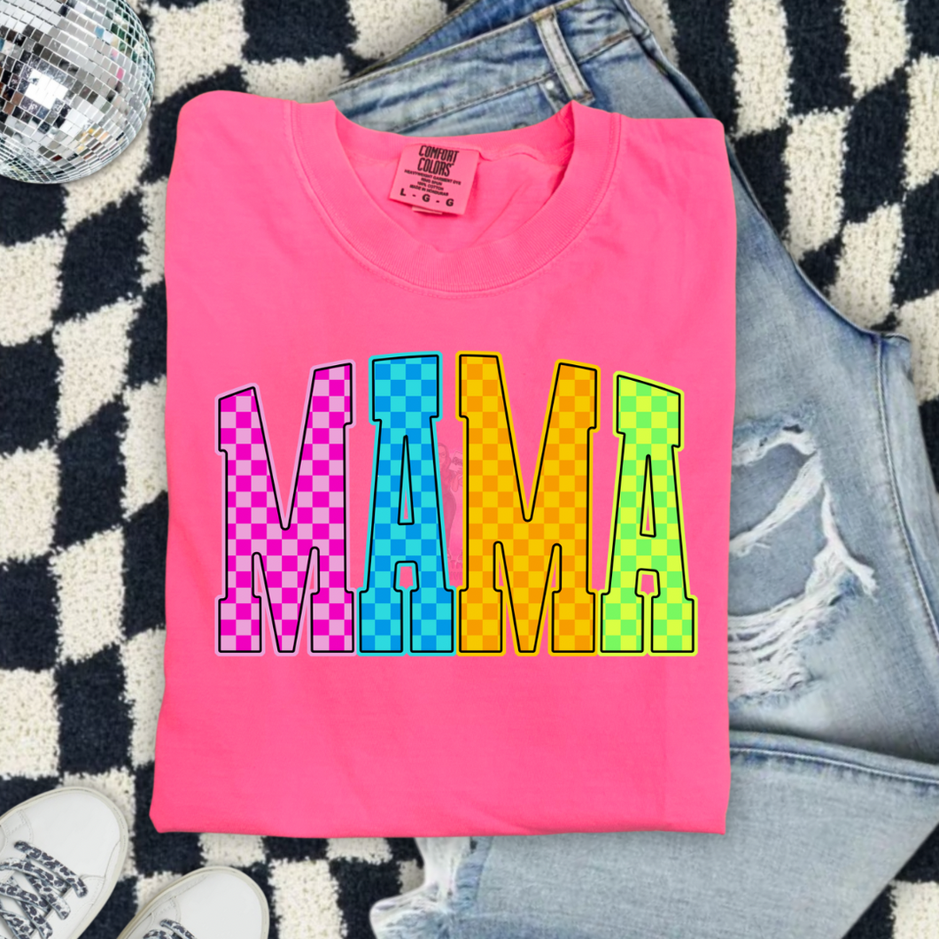 Mama Checkered (DTF TRANSFER)