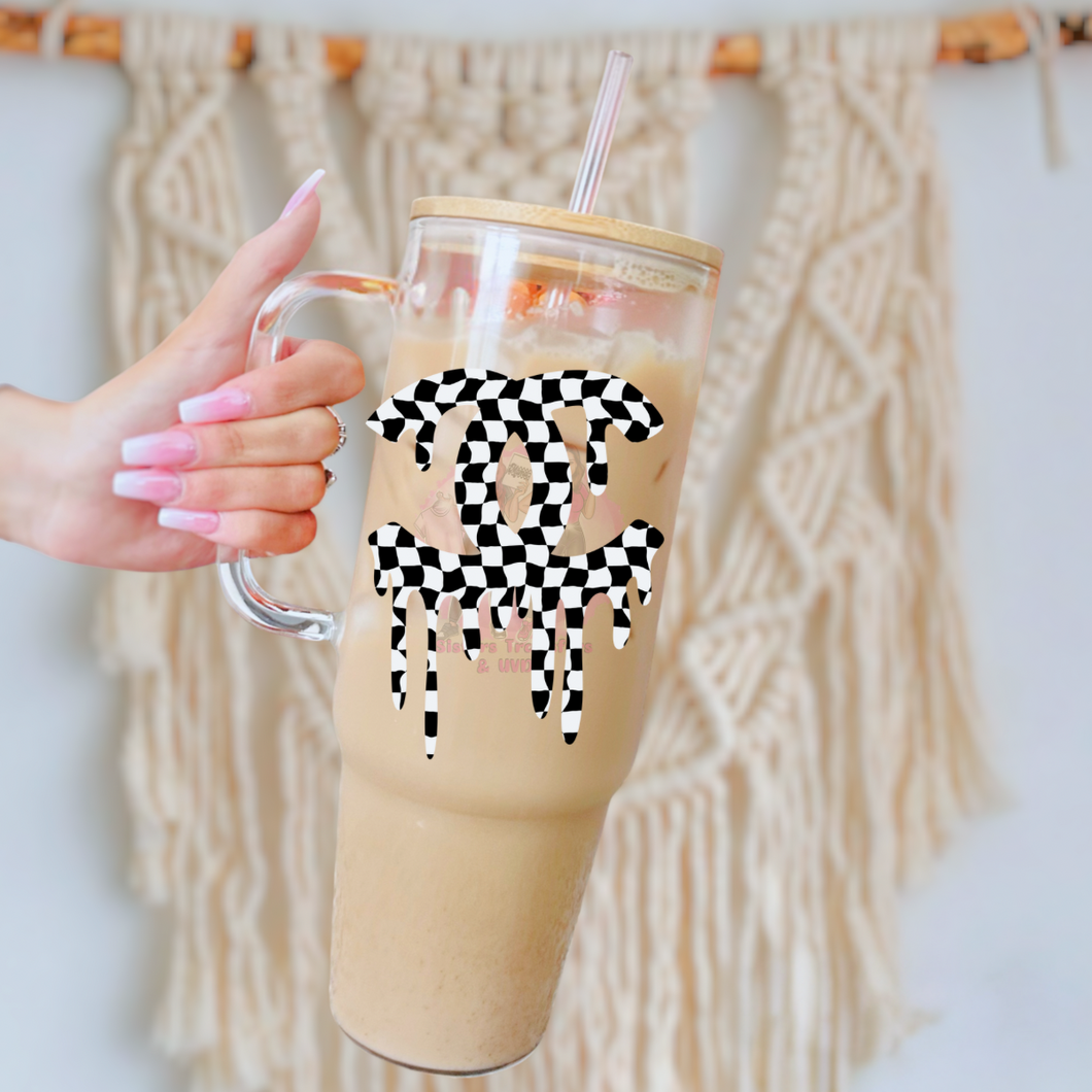 Checkered Black C Drip