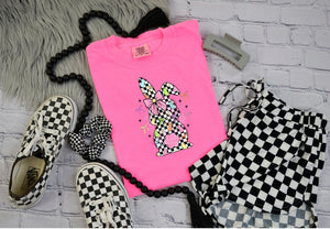 Checkered Bunny (DTF TRANSFER)