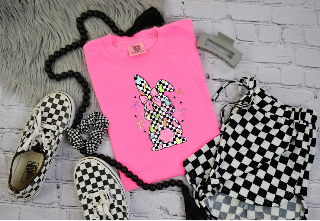 Checkered Bunny (DTF TRANSFER)