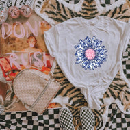 Blue Floral Petal (DTF TRANSFER)