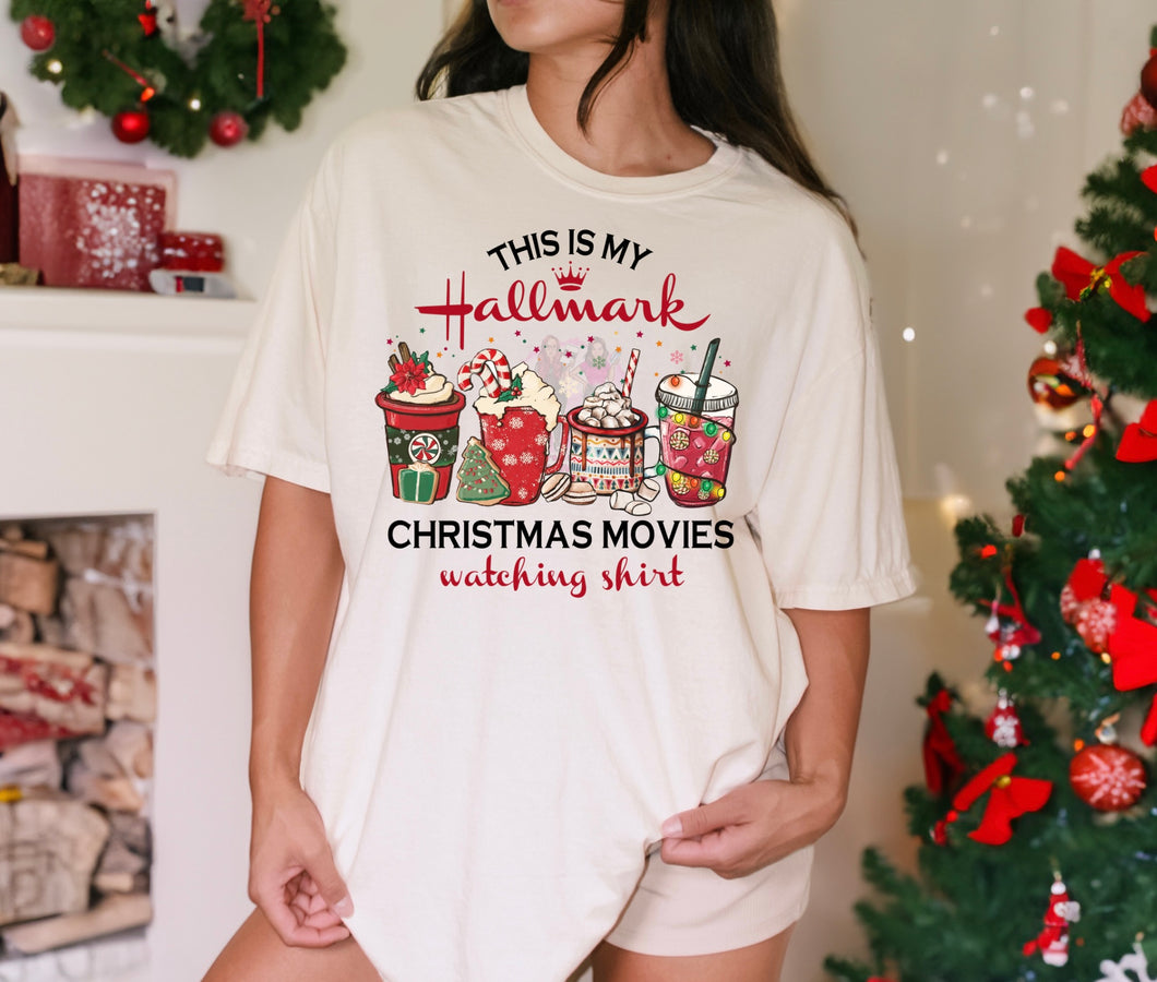 This is my hallmark Christmas movies watching shirt  (DTF TRANSFER)