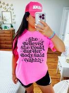 She believed she could but her body said nahh! (DTF TRANSFER)