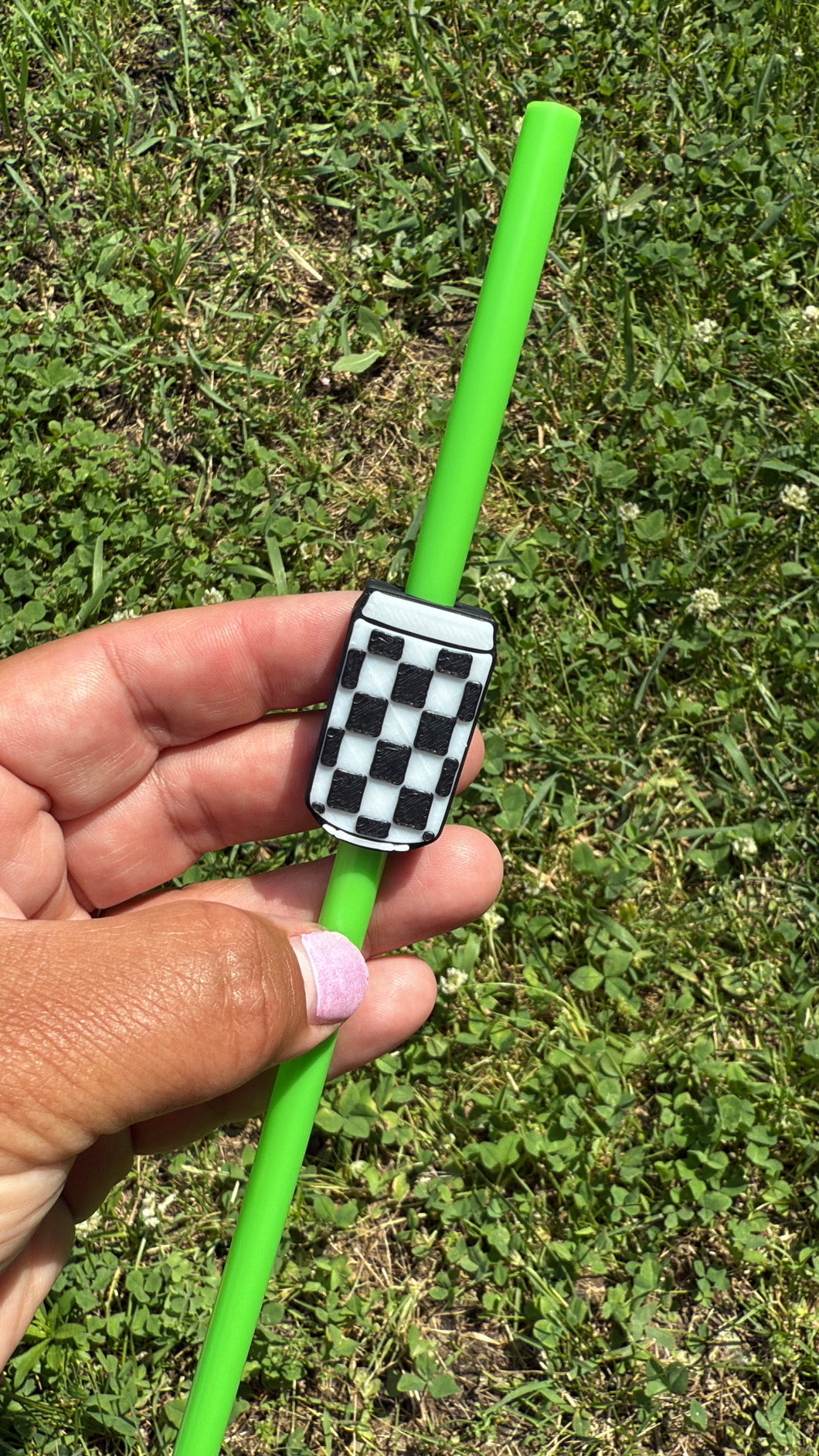 Black & White Checkered Cup