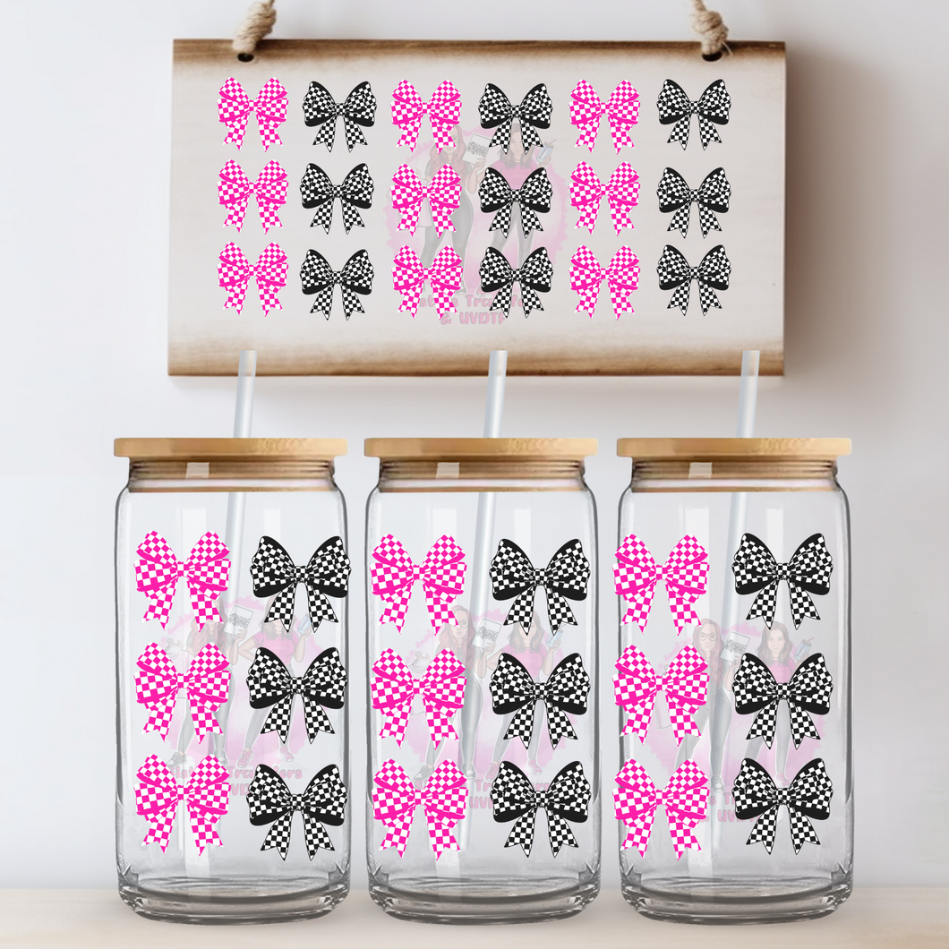 Pink & Black Checkered