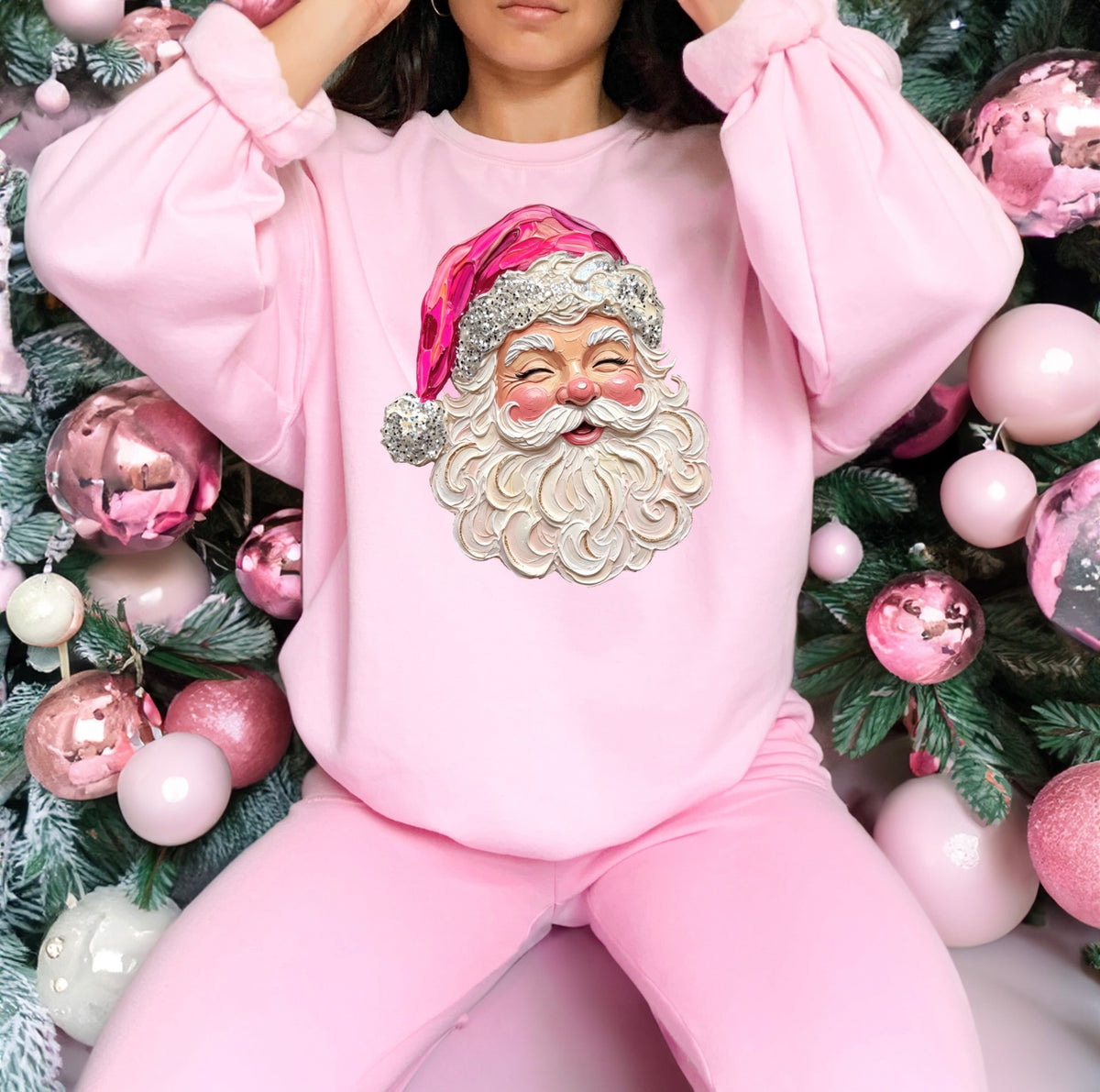 Santa Pink Glitter