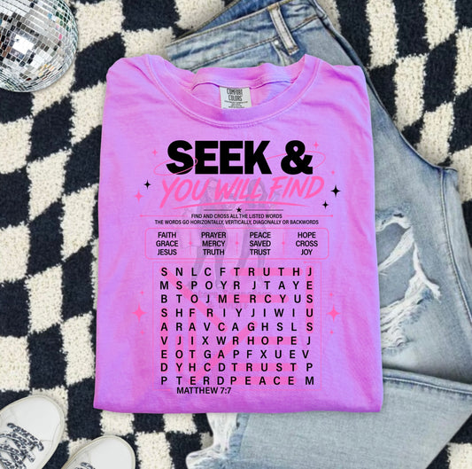 Seek and you will find